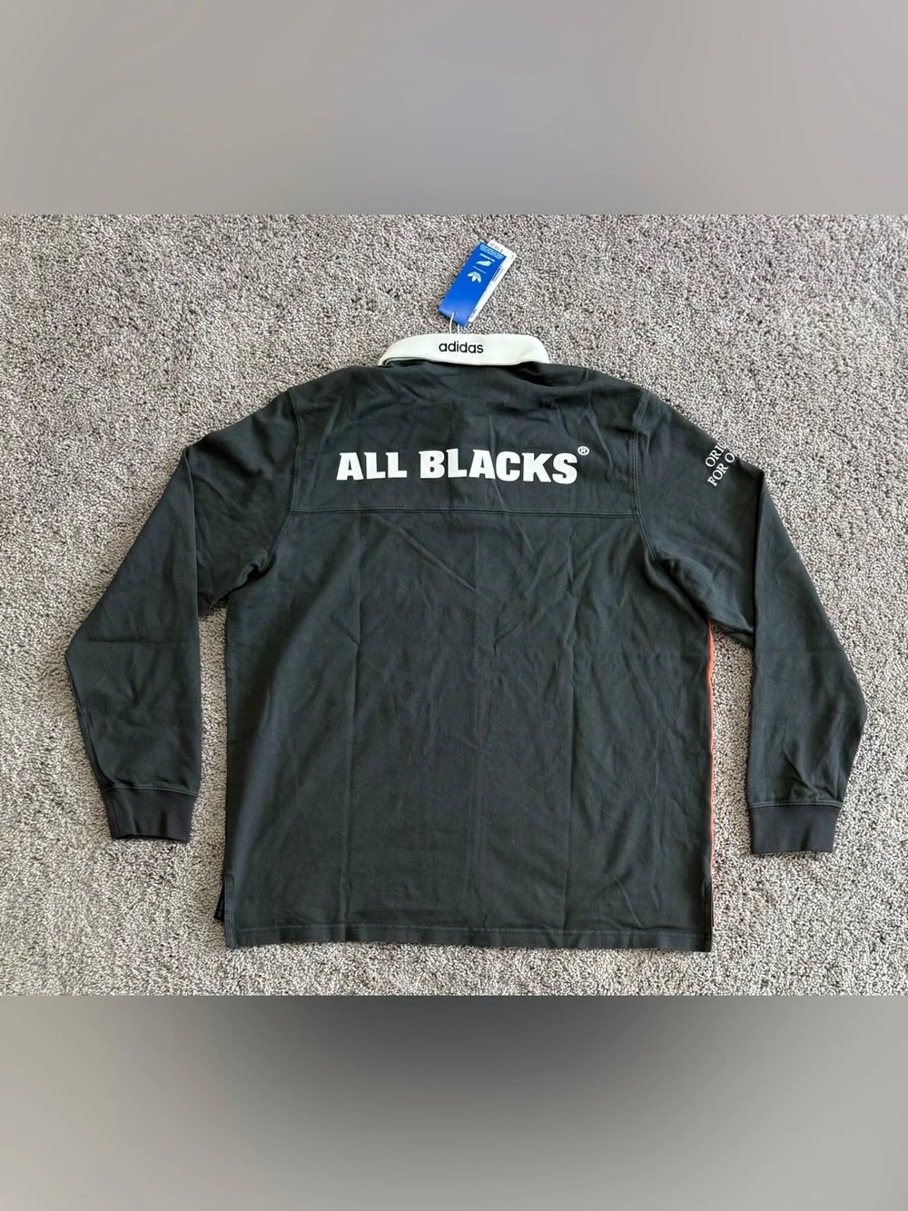 Adidas All Blacks Logo Heritage Rugby Polo Shirt Multi KG4638 Mens Size L NEW